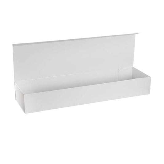 Rose Box Magnetic Flat Pack Dozen White (75x21x11cmH)