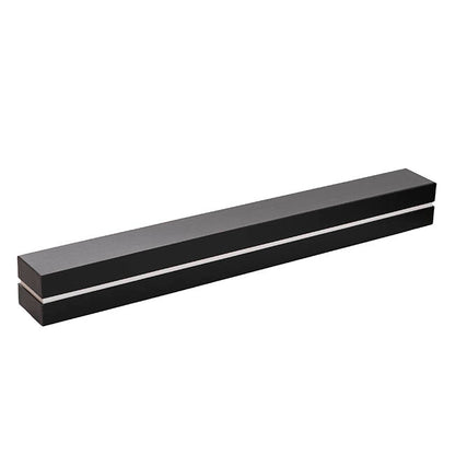 Pearlescent Ribbed Accent Rose Box Single Black (74x8x8cmH)