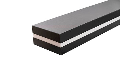 Pearlescent Ribbed Accent Rose Box Set 2 Black (75x21x11cmH)