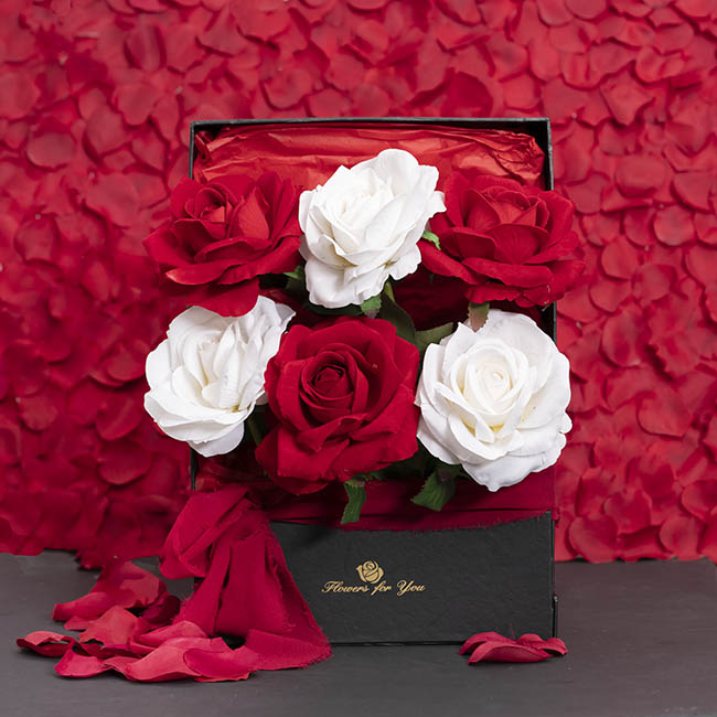Rose Presentation Box Flip Lid with Liner (36x25x9Hcm)
