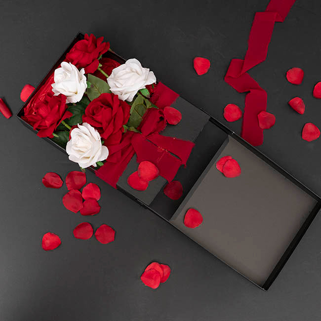 Rose Presentation Box Flip Lid with Liner (36x25x9Hcm)