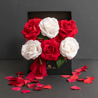 Rose Presentation Box Flip Lid with Liner (36x25x9Hcm)