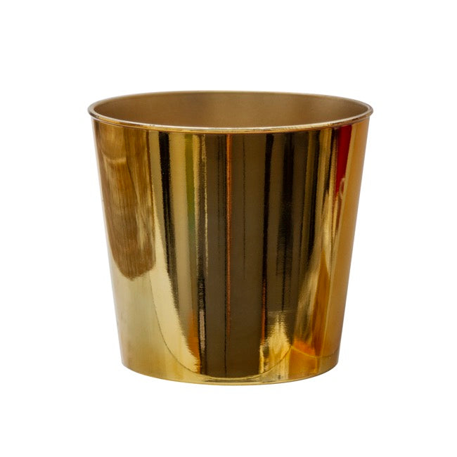 Flora Chrome Pot Round (17Dx15.5cmH) Gold