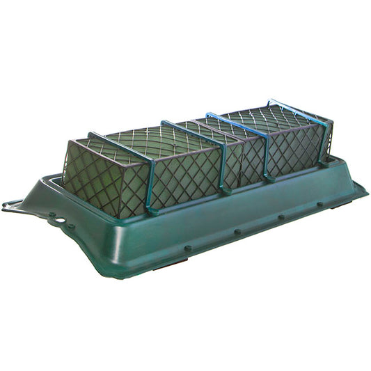 Casket Saddle Double Tray Cage Floral Foam (58.5x25x11.5cmH)
