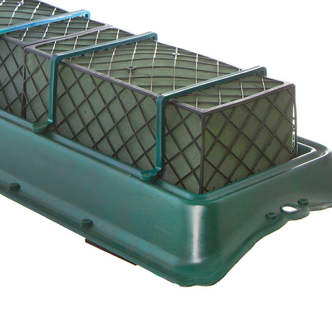 Casket Saddle Double Tray Cage Floral Foam (58.5x25x11.5cmH)