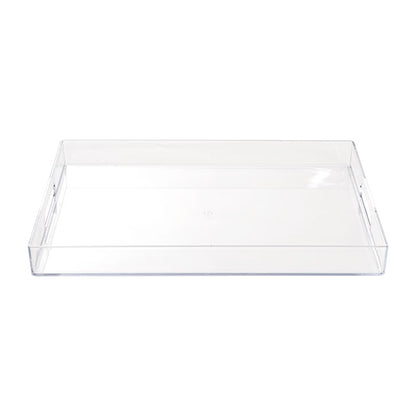 Clear Acrylic Tray Rectangular w Handles (40x30x4cmH)
