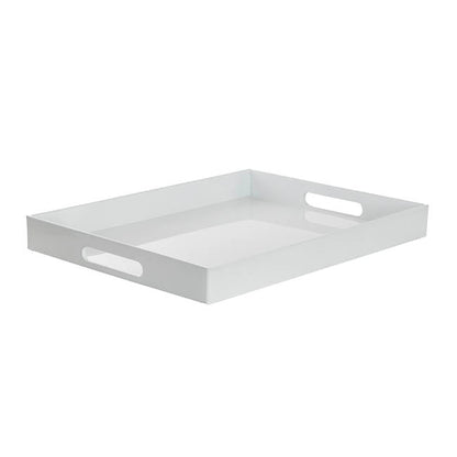 Tray Rectangular w Handles White (40x30x4cmH)