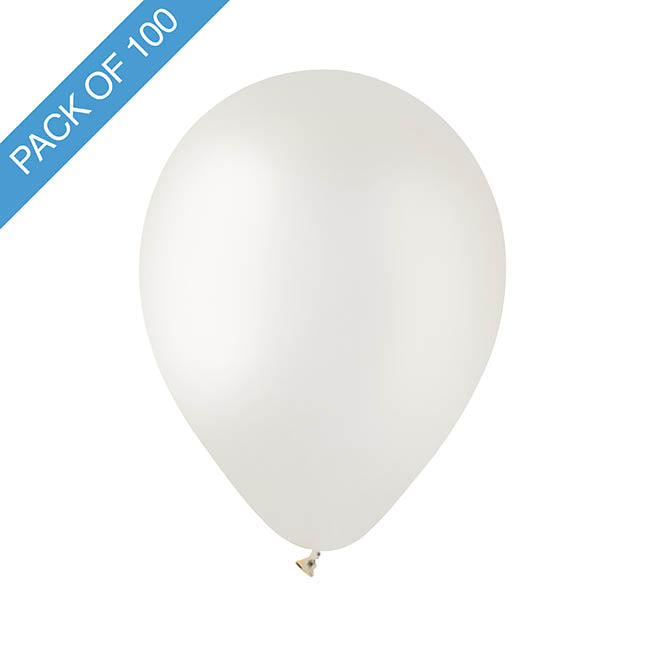 Latex Koch Balloon 12" 100 Pack Pearl Ivory White (31cmD)