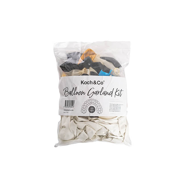 Balloon Garland Kit 120pcs Set Black & Gold