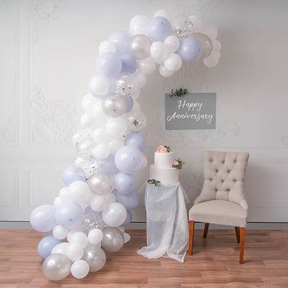 Balloon Garland Kit 120pcs Set Silver