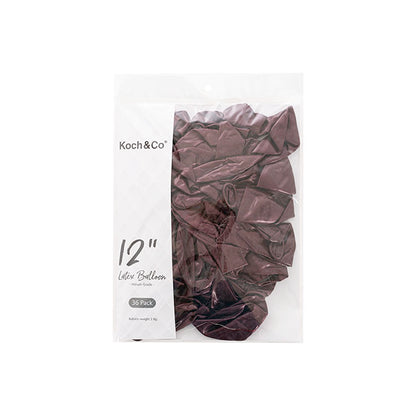Latex Balloon 12" Pack 36 Burgundy (30.5cmD)