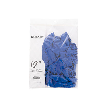 Latex Balloon 12" Pack 36 Cobalt Blue (30.5cmD)