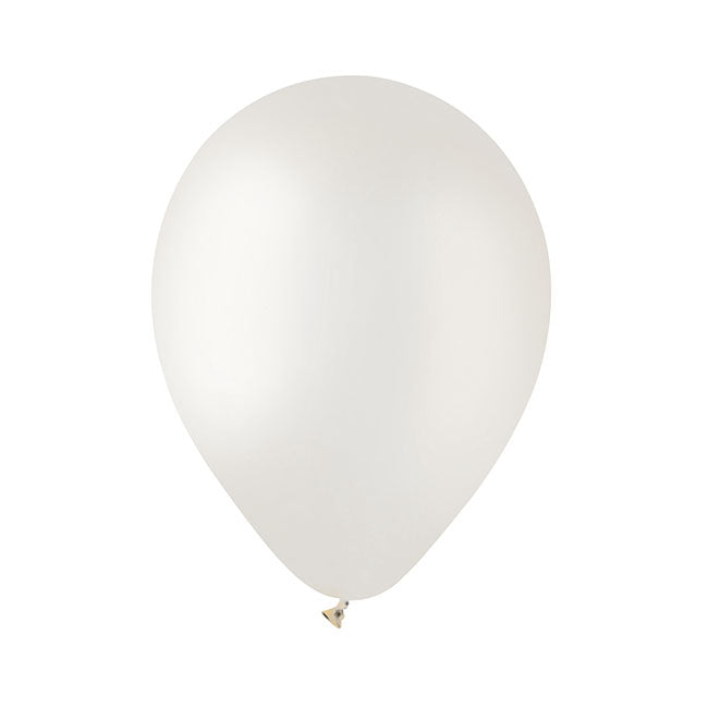 Latex Balloon 12" Pack 36 Pearl White (30.5cmD)