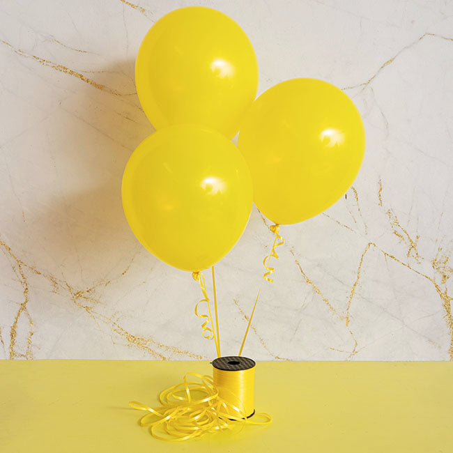 Latex Balloon 12" Pack 36 Bright Yellow (30.5cmD)