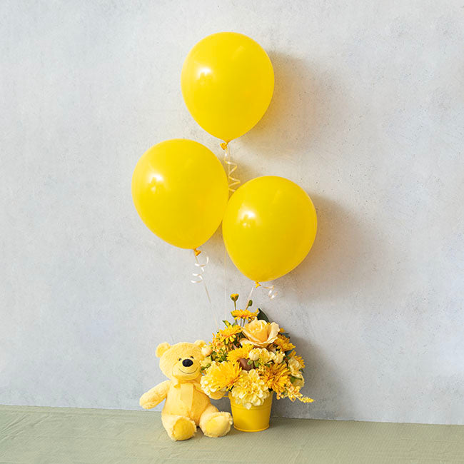 Latex Balloon 12" Pack 36 Bright Yellow (30.5cmD)