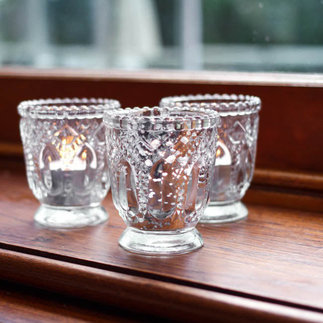 Glass Votive Candle Holder Heirloom Clear (7.2x7.6cmH)