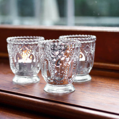 Glass Votive Candle Holder Heirloom Clear (7.2x7.6cmH)