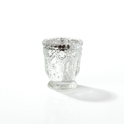 Glass Votive Candle Holder Heirloom Silver (7.2x7.6cmH)