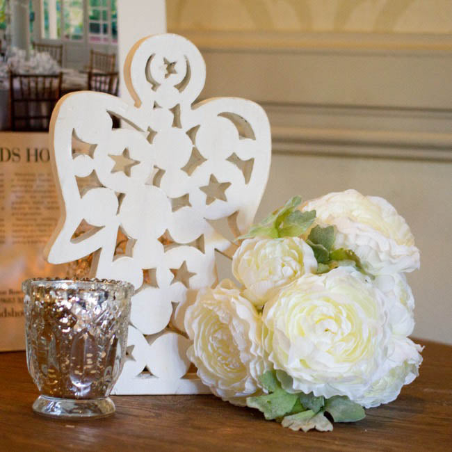 Glass Votive Candle Holder Heirloom Silver (7.2x7.6cmH)