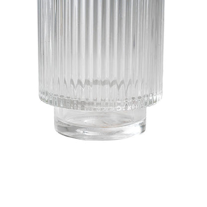 Glass Craft Ripple Vase Candle Holder Clear (8.7x12.8cmH)