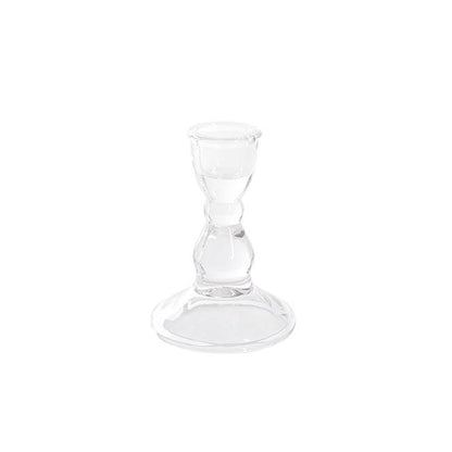 Glass Craft Ripple 2 in 1 Candle Holder Crystal (6.5x9cmH)