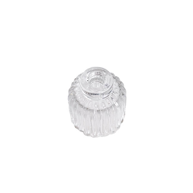 Glass Craft Ripple 2 in 1 Candle Holder Crystal (7x8cmH)