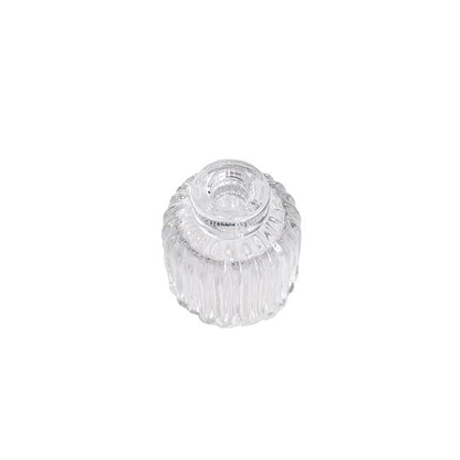 Glass Craft Ripple 2 in 1 Candle Holder Crystal (7x8cmH)