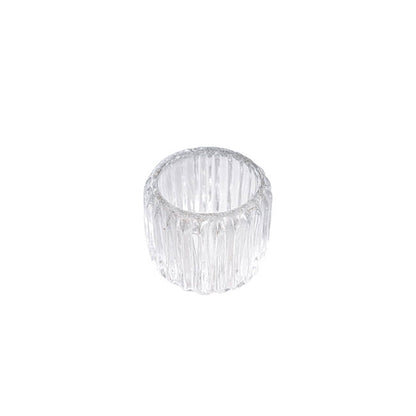 Glass Craft Ripple 2 in 1 Candle Holder Crystal (7x8cmH)