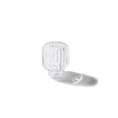 Glass Craft Ripple 2 in 1 Candle Holder Crystal (7x8cmH)