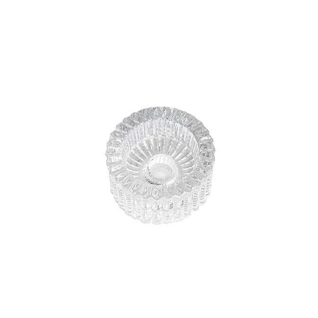 Glass Craft Ripple 2 in 1 Candle Holder Clear (8x4.5cmH)