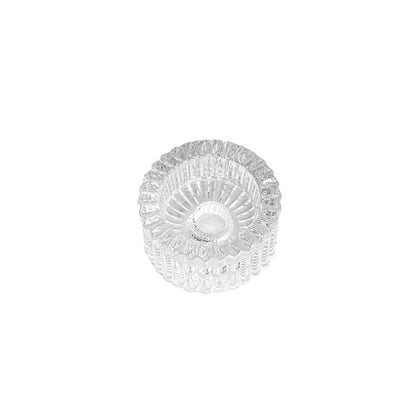 Glass Craft Ripple 2 in 1 Candle Holder Clear (8x4.5cmH)