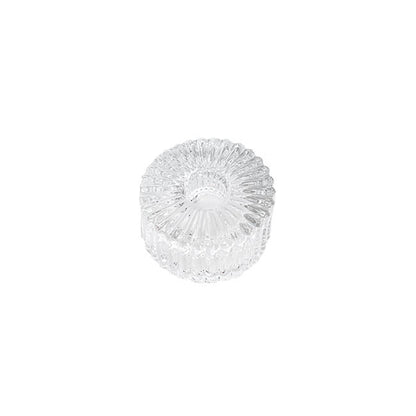 Glass Craft Ripple 2 in 1 Candle Holder Clear (8x4.5cmH)