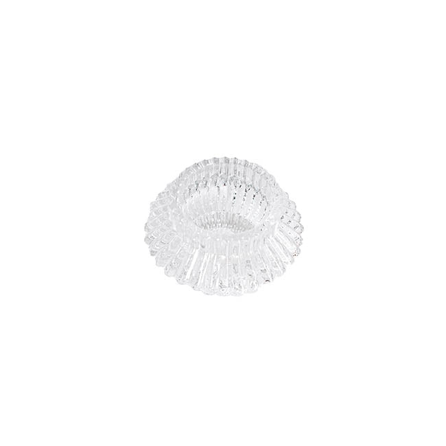 Glass Craft Ripple 2 in 1 Candle Holder Clear (8x5.6cmH)