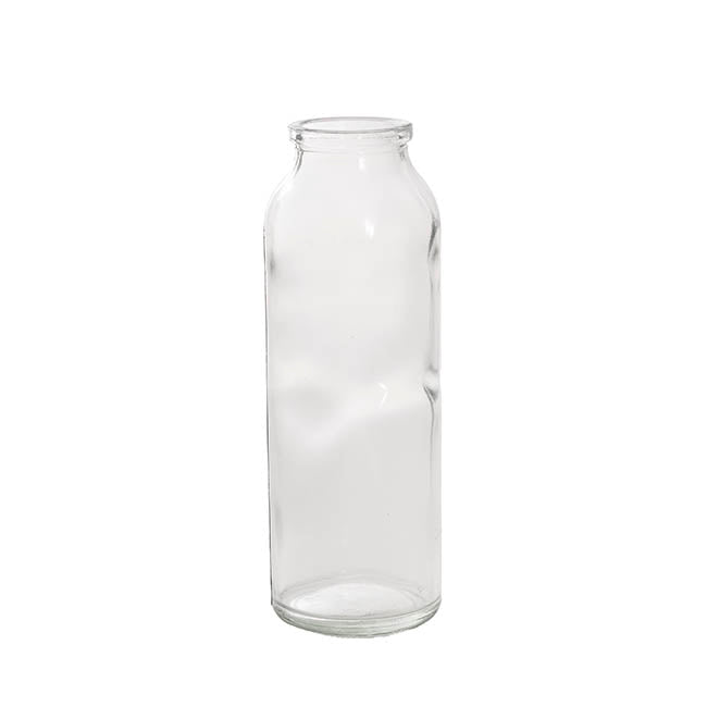 Glass Tall Milk Bottle Clear (5.5x16cmH)