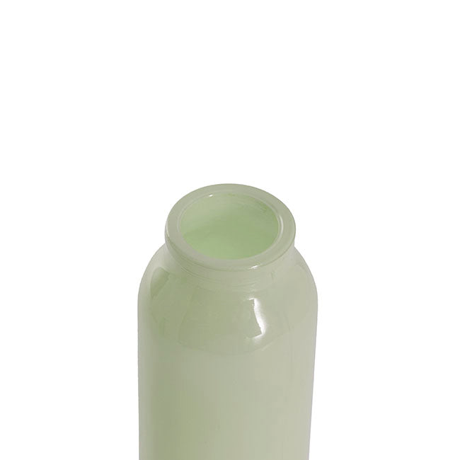 Glass Tall Milk Bottle Solid Glossy Sage (5.5x16cmH)