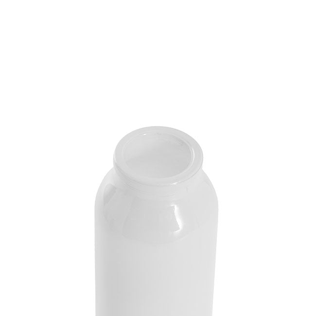 Glass Tall Milk Bottle Solid Glossy White (5.5x16cmH)