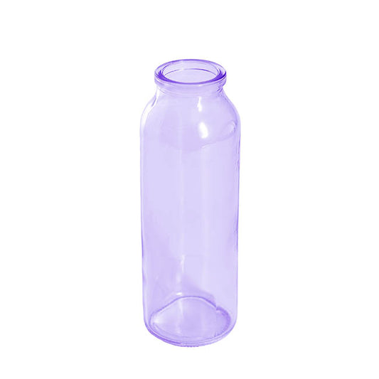 Glass Tall Milk Bottle Lilac (5.5x16cmH)