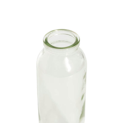 Glass Tall Milk Bottle Sage (5.5x16cmH)