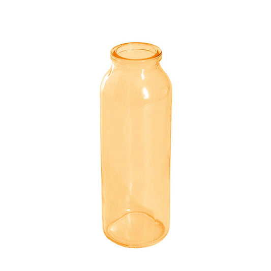 Glass Tall Milk Bottle Light Yellow (5.5x16cmH)