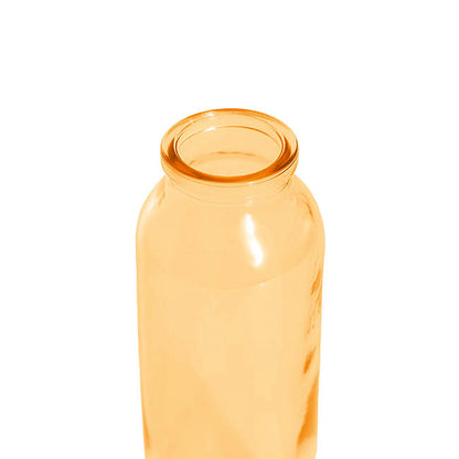 Glass Tall Milk Bottle Light Yellow (5.5x16cmH)