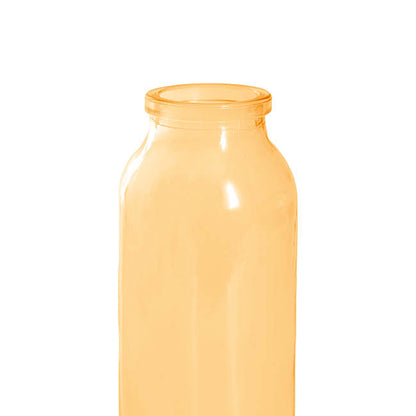 Glass Tall Milk Bottle Light Yellow (5.5x16cmH)