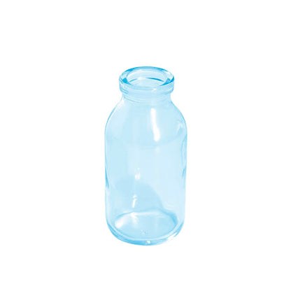 Glass Classic Milk Bottle Baby Blue (5x10cmH)