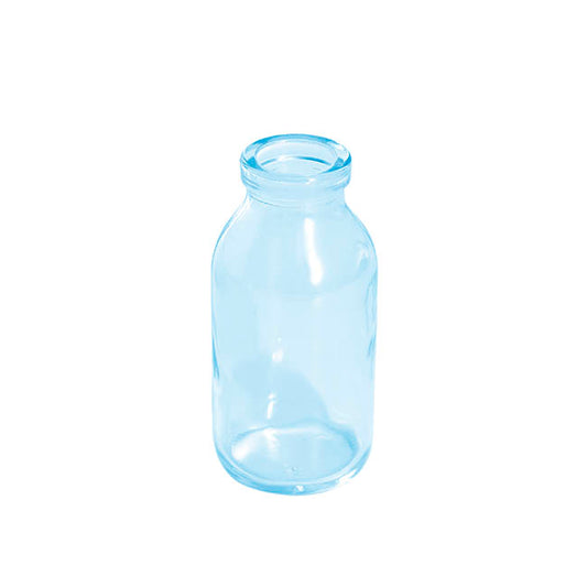 Glass Classic Milk Bottle Baby Blue (5x10cmH)