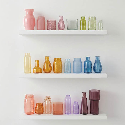 Glass Classic Milk Bottle Baby Blue (5x10cmH)