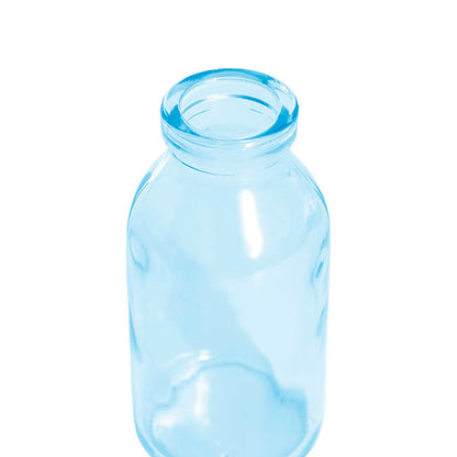Glass Classic Milk Bottle Baby Blue (5x10cmH)