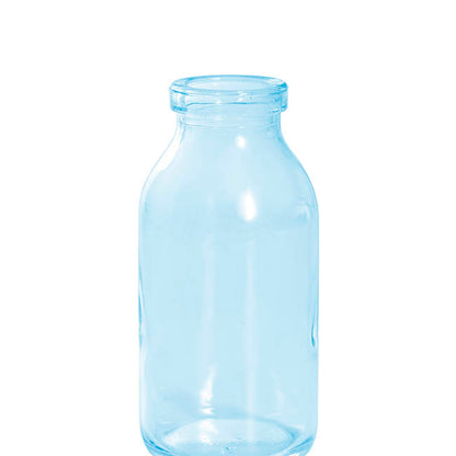 Glass Classic Milk Bottle Baby Blue (5x10cmH)