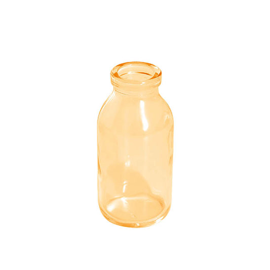 Glass Classic Milk Bottle Light Yellow (5x10cmH)