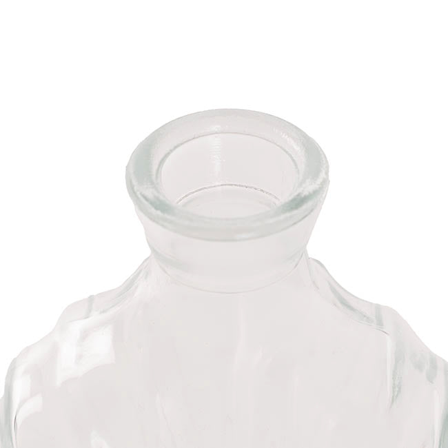 Glass Shell Shape Bottle Vase Clear (8.5x4x10.5cmH)