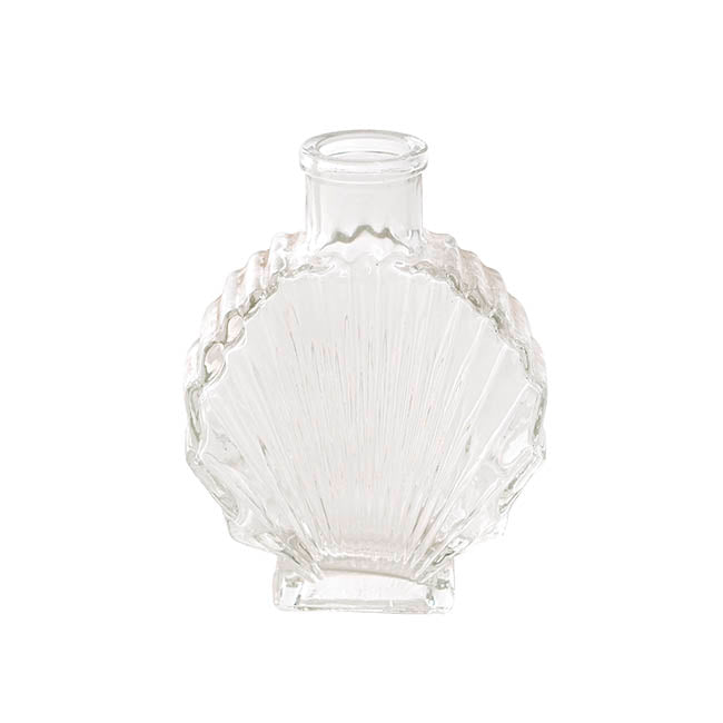 Glass Shell Shape Bottle Vase Clear (8x3.5x10.8cmH)