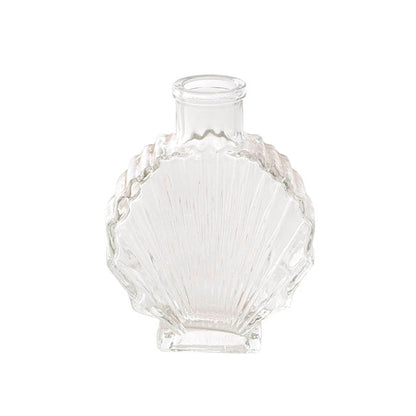 Glass Shell Shape Bottle Vase Clear (8x3.5x10.8cmH)